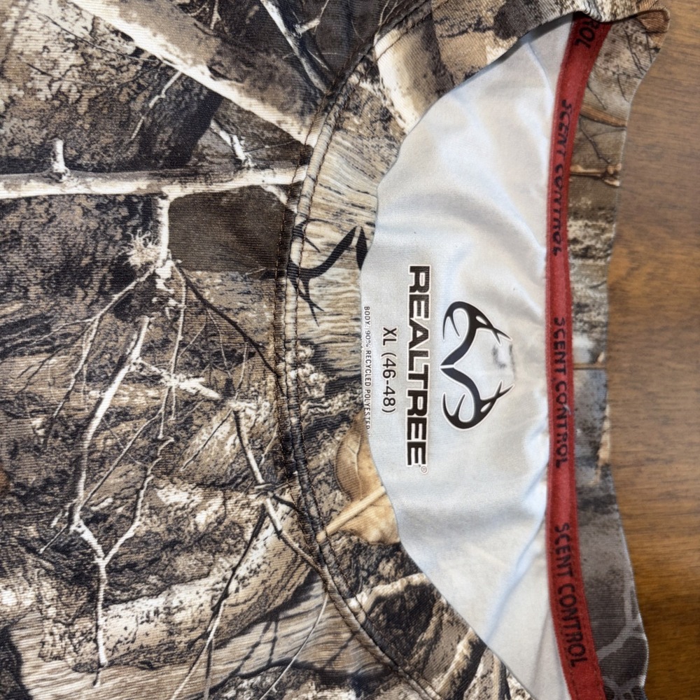 Realtree Camo Scent Control Edge Long Sleeve Shirt Base Clothing Men's XL 46-48 - Picture 2 of 5